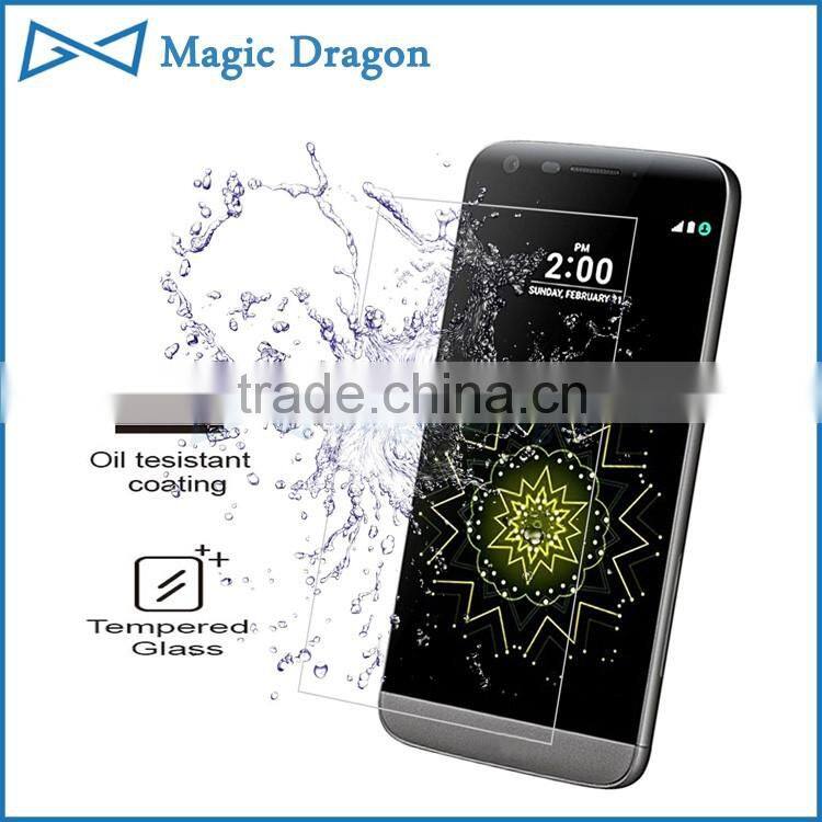 2016 New Product !!! 9H Anti-Shock 2.5D tempered glass mobile screen protector for LG G5