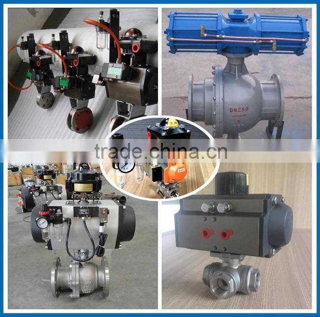 pneumatic cf8m stainless steel flange ball valve