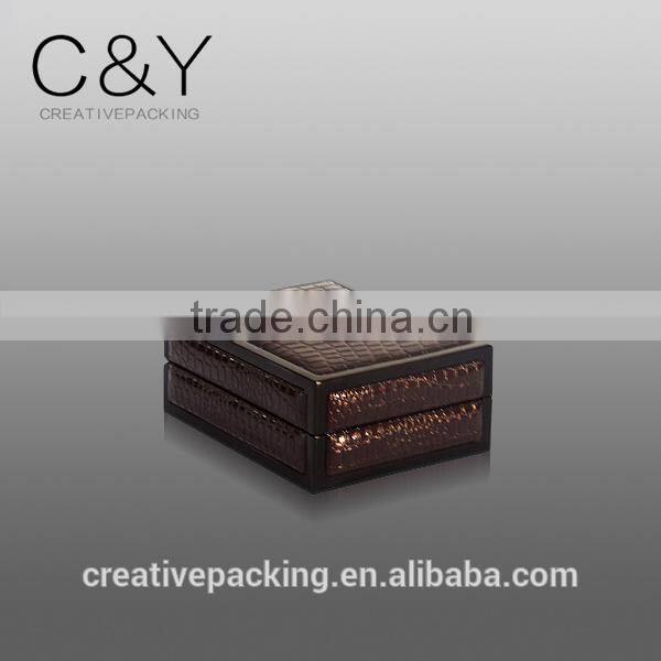 Princess pink style leather jewelry gift box with lock