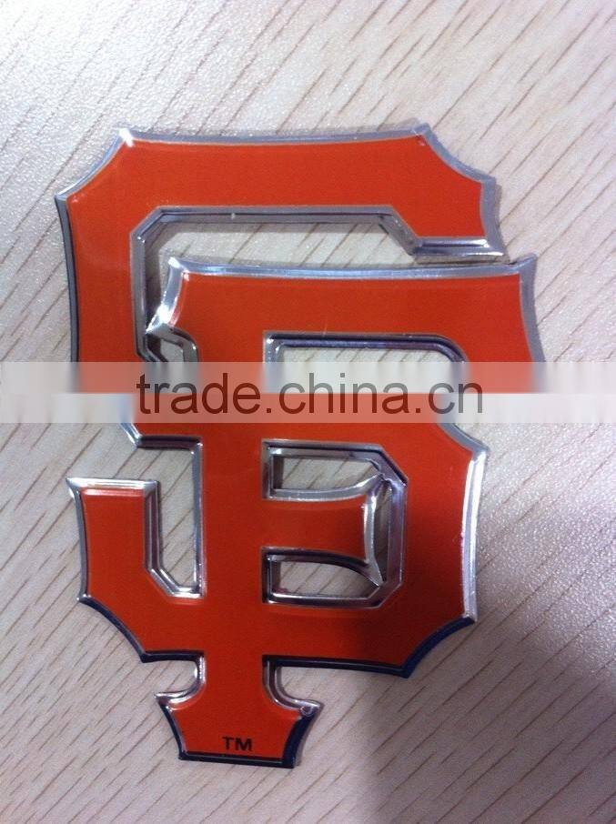 embossed metal aluminum letter sticker