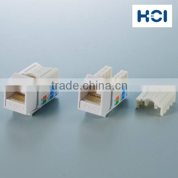 Network Solution Cat 6 UL 90Degree 110 IDC RJ45 UTP Modular Keystone Jack