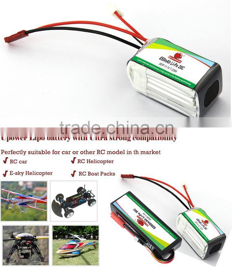 round lithium polymer battery pack 11.1 volt 650mah for tablet pc