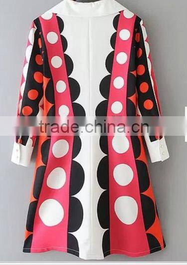 Light Blue Big Lips Print Long Sleeve Silk Dress new ladies dress