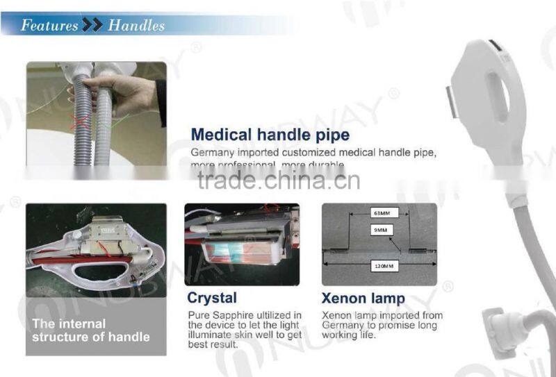 China OEM& ODM high profiency e-light ipl shr laser spa Hair removal machine for beauty spa/salon/ home