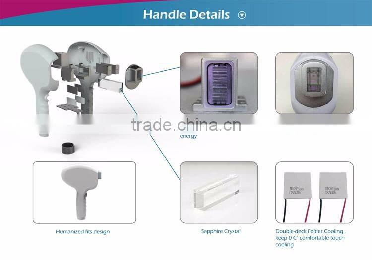 Easy to use CE FDA approved 600W output full body laser hair removal devices with 3 years warranty
