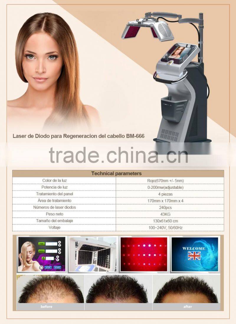 2017 Top high power 670 nm laser diode treatment hair loss BM-666