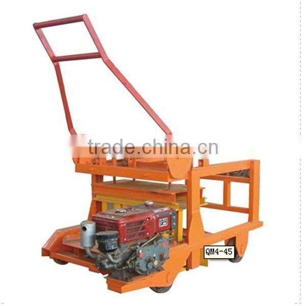 Diesel mobile cement hollow brick laying machine QM4-45 Shengya Machinery concrete solid block shaping equipment price for sale