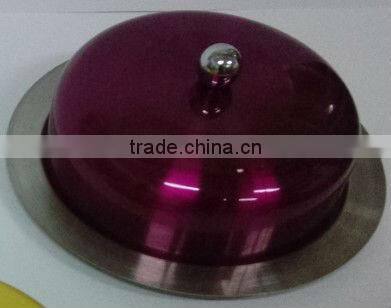 Round Stainless steel butter dish with lid -spray-paint color