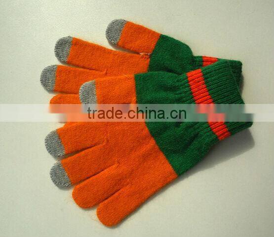 Fashion spell color smartphone touch screen gloves