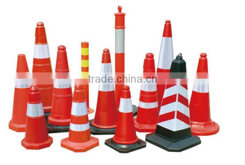 orange color retractable cone for traffic safety