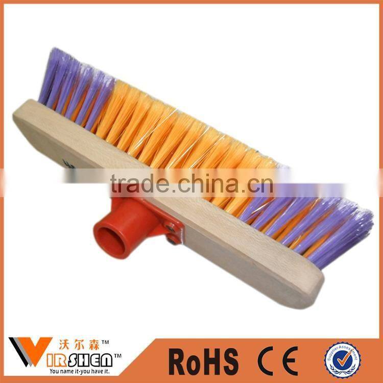 red color hard bristle wooden cleaning brush