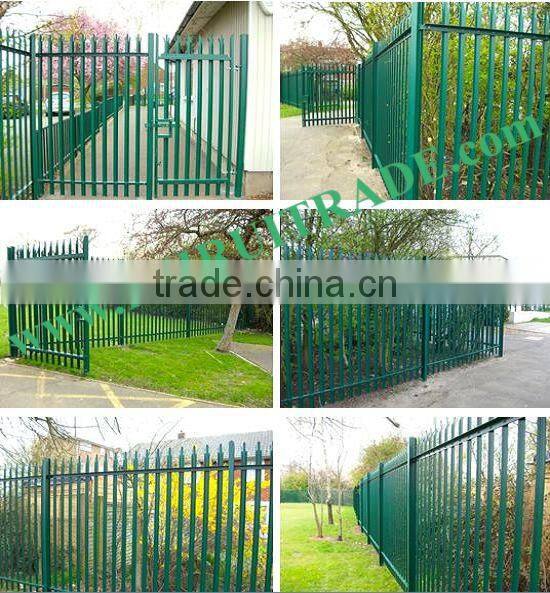 Palisade fence panel with finishing Galvanised and Polyester Powder Coated to any RAL