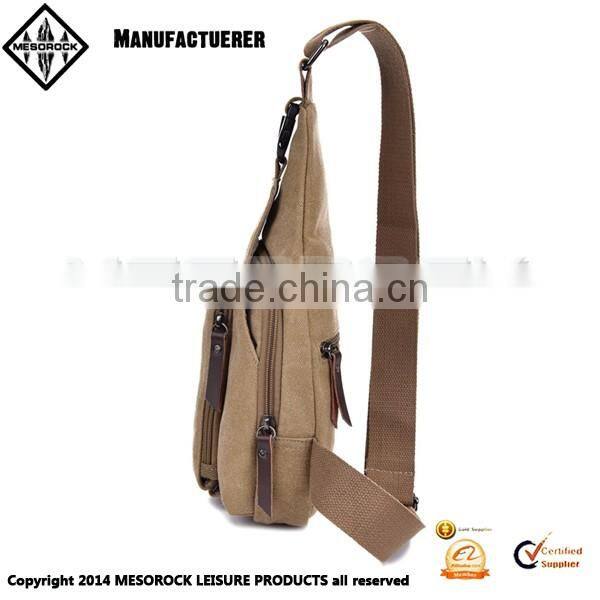 Outdoor Sports Casual Canvas Unbalance Backpack Crossbody Shoulder Bag Chest Bag Sling Bag