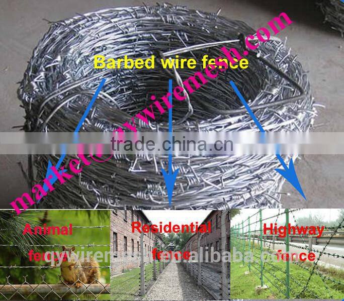 cheap galvanized plastic pvc coated barbed wire/Galvanized Barbed Wire