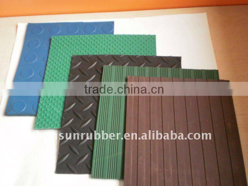3mm-6mm thickness bonsun flooring anti slip rubber matting