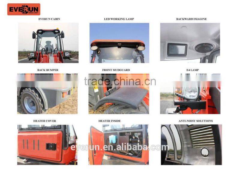 Qingdao Everun ER20 Compact Wheel Loader,Cheap Farm Tractor With Adjustable Steering Wheel