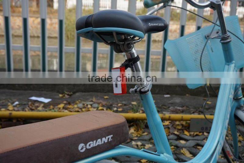 Micro USB rechargeable of bicycle tail light,300 degree view angle,3 super bright red LED