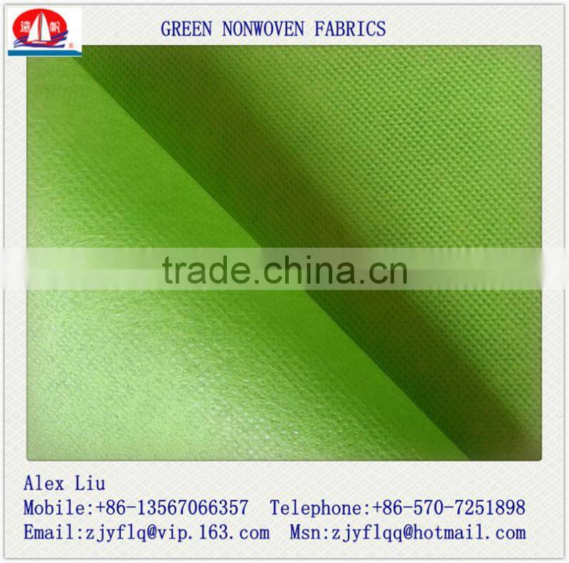 Blue and green non-woven fabric made in china factory / pp nonwoven fabric / pp non woven fabric