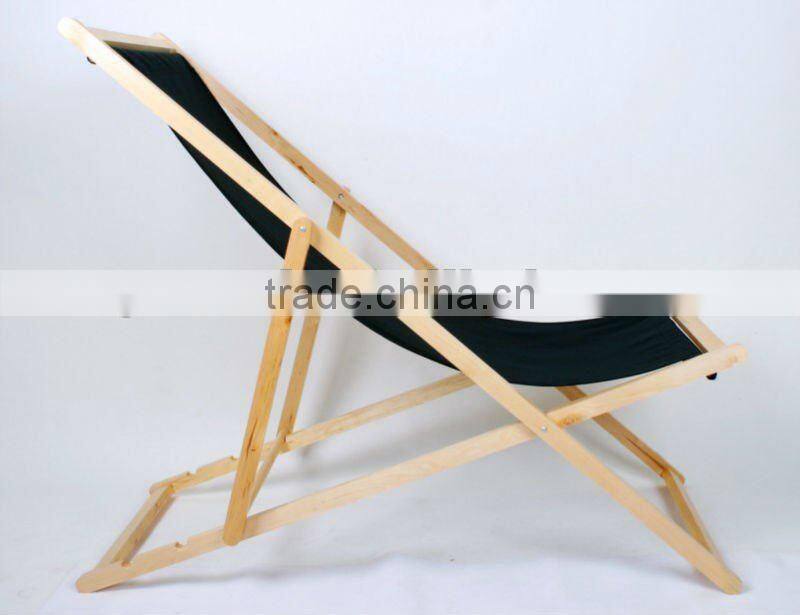 wooden folding beach chair