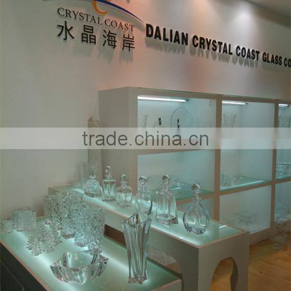 machine made high quality cheap popularity clear Crystal glass fish vase/glass flower vase