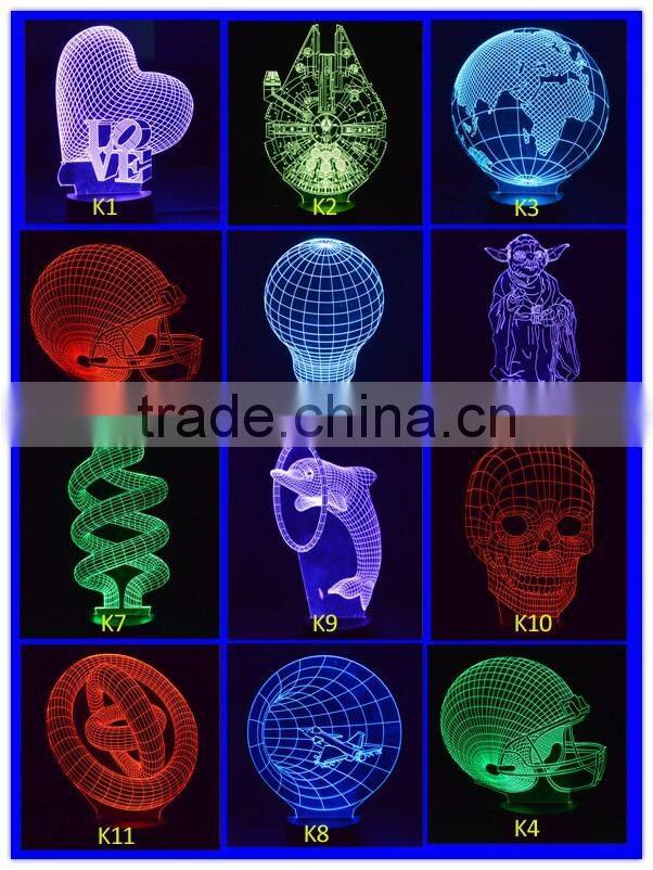 Kids adults gift 3D night lamp led table top light
