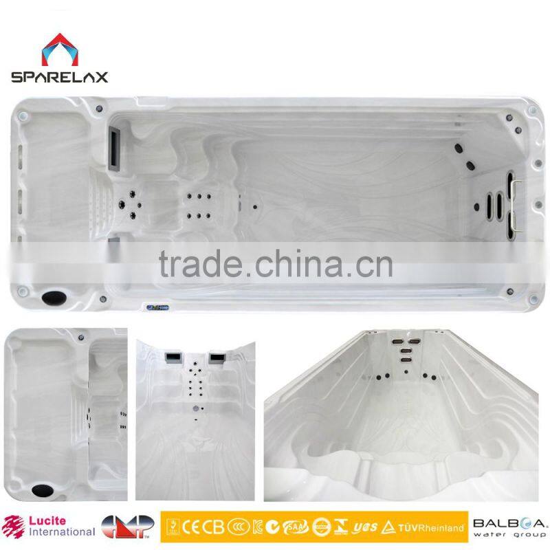 CE approved freestanding acrylic swimming pool whirlpool massage large outdoor balboa swim spa