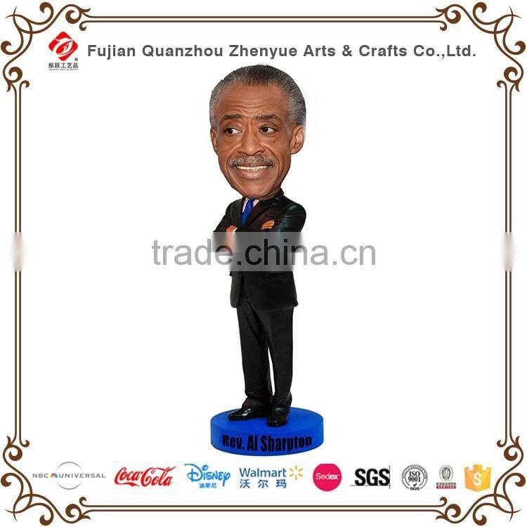 Souvenir resin figurine famous person bobble heads