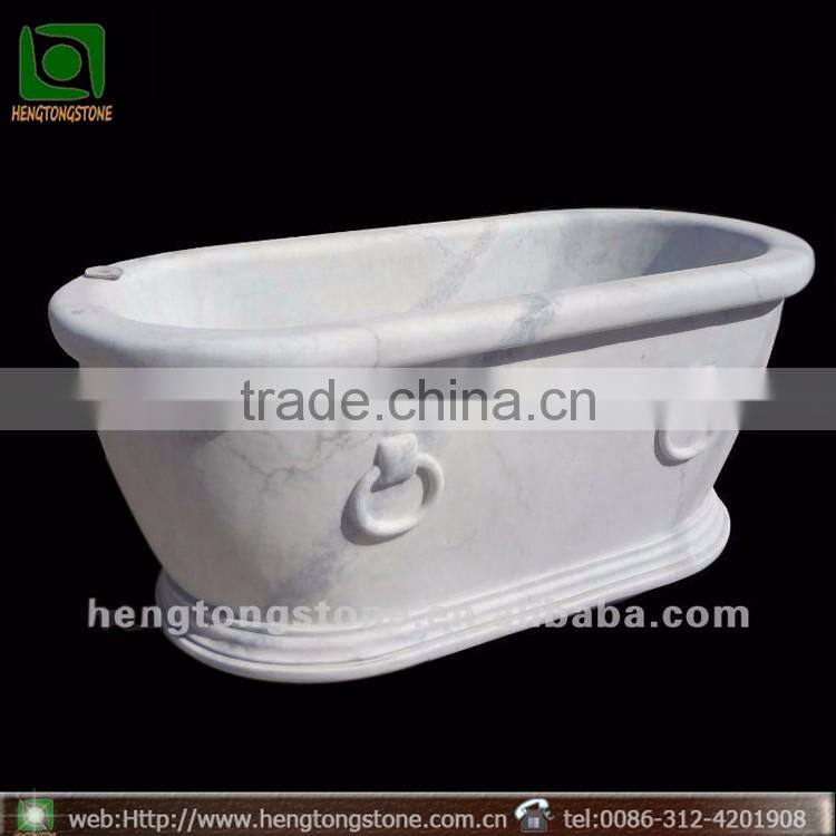 Newstar Good Quality Polished Bathroom Marble Tub Surround