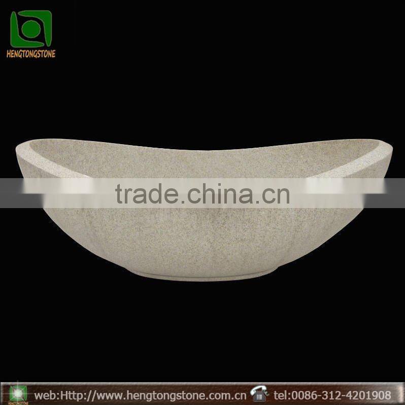 Oval Shaped Natural Granite Bathtub
