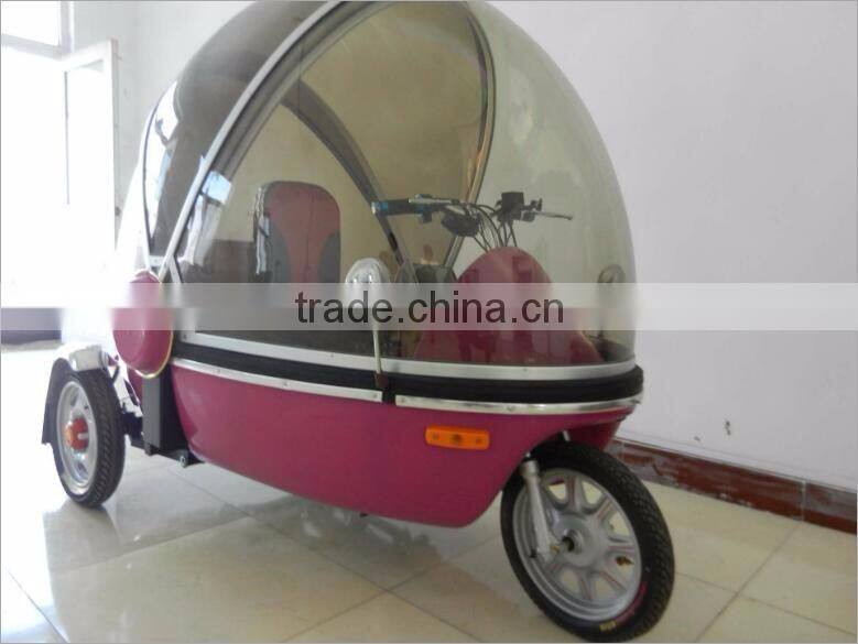 Tiny drop tricycles full closed Pickup Type electric mobility scooter with passenger seats for wholesale