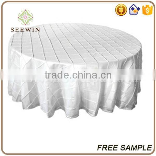 luxury polyester taffeta table cloths for round tables