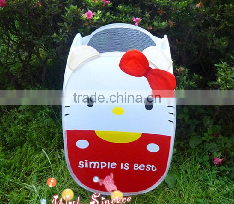 animal shape print pop up folding laundry hamper basket foldable storage container