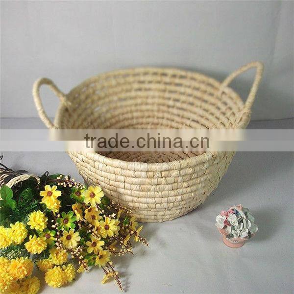 orn husk braided picnic food baskets e natural corn husk basket