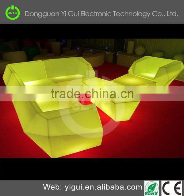 Best sell led illuminated nightclub decoration sofa chairs