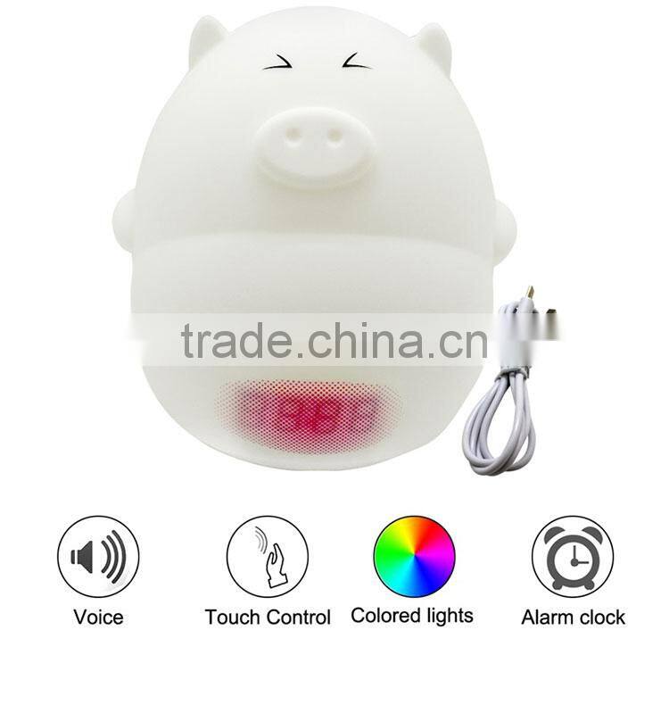 decoration lighting alarm toy nightlight for kids animal led lamp