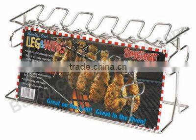 BBQ Chicken Leg Wing Folding Grill Rack Tool