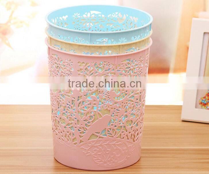 Houseware cartoon plastic garbage bin/rubbish bin/Waste Bin with lid for children