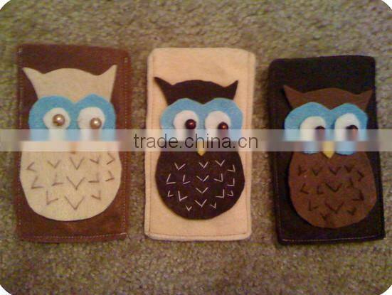 2017 hot new products alibaba website china supplier wholesale custom design felt phone cover owl phone case made in china