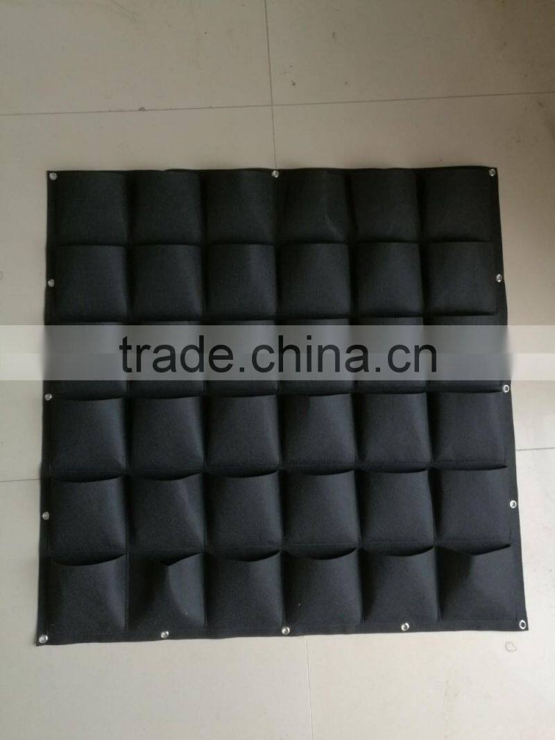 36 pockets customize Size Felt vertical green wall