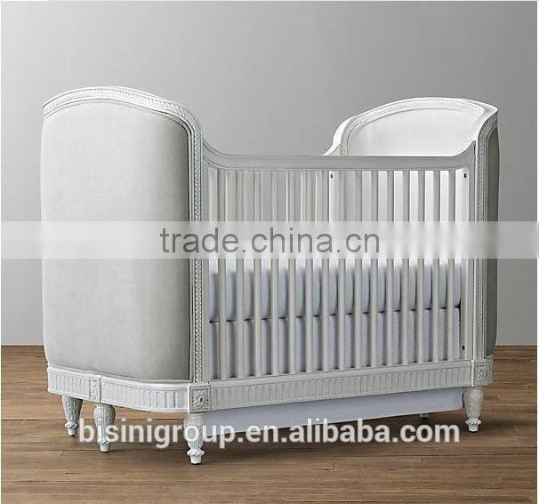 American Style Elegant Cot Baby Bed, New Classical Solid Wood Baby Crib