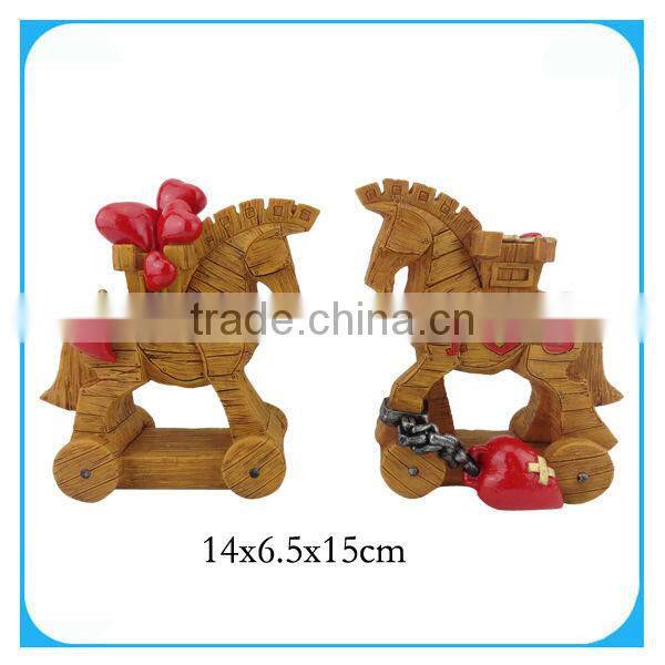 Decorated valentine horse money box