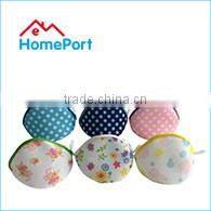 Sandwich Mesh Round Blue Yellow Zipper Underwear Wash Bag