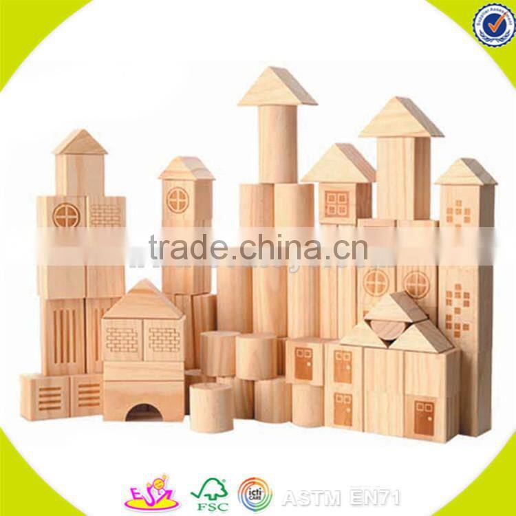 Wholesale colorful wooden stacking blocks toy beautiful toddler wooden stacking blocks toy W13E001