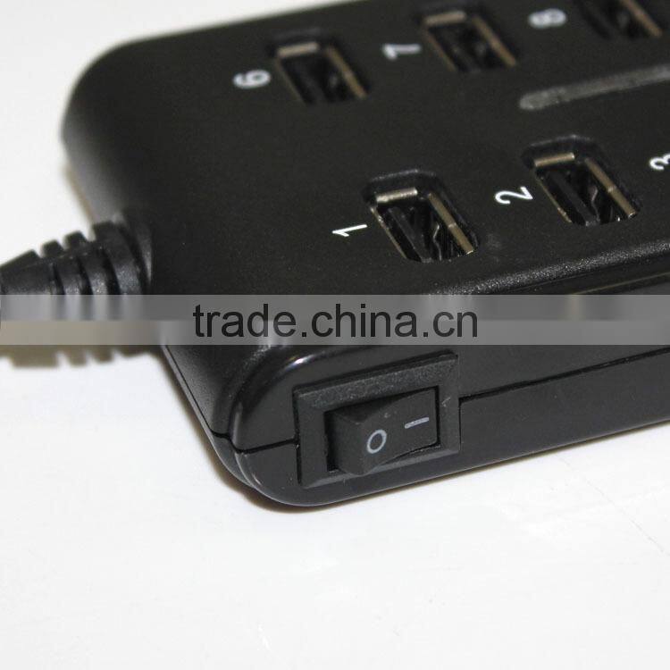 10 Ports High Performance USB 2.0 HUB with switch
