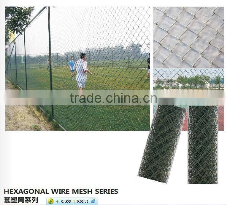 Low Price PVC Coated Chain Link Fence/Wire Mesh Fencing In Guangzhou