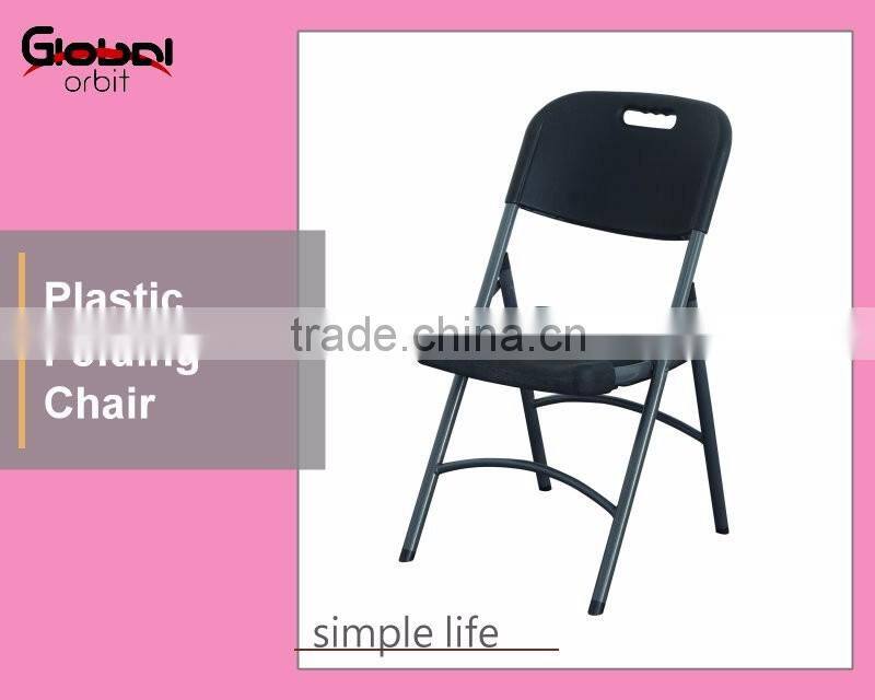 Outdoor Furniture Waterproof White Armless Plastic Folding Stacking Chair
