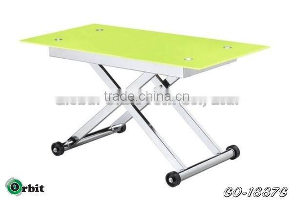 Modern designs metal center table, stainless steel folding dining table