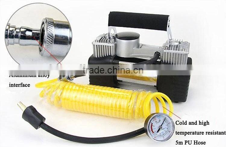 S20205 New 12V Double-Cylinder Car inflatable Pump Air Compressor Tire Inflators Tool