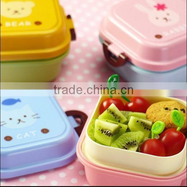 China 2-Stage Lunch Box Bento,plastic lunch Bento box,hot new product for 2015/CUSTOM plastic lunch box