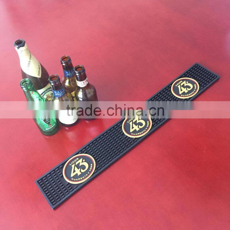 quality eco customized pvc rubber spill bar mat with logo